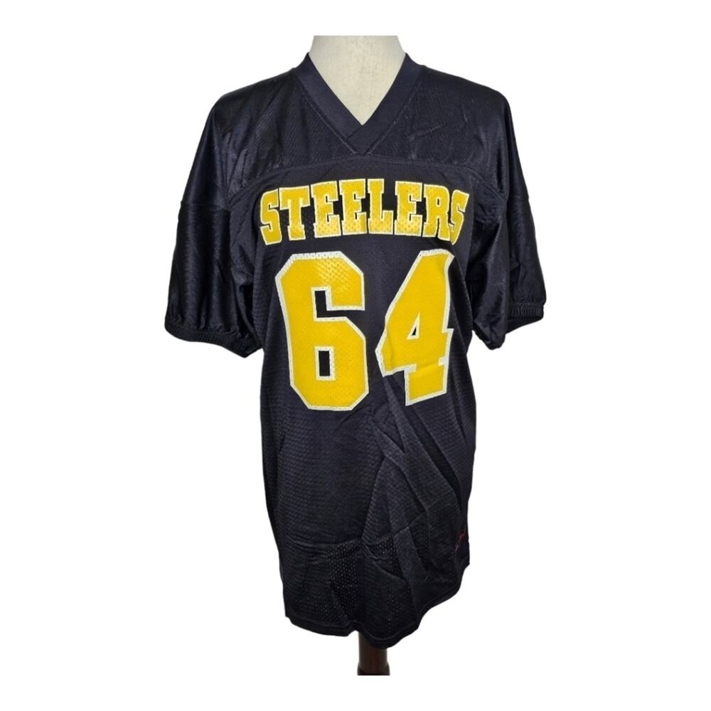 Pittsburgh Steelers Satin and Mesh Short Sleeve Jersey Top Adult Medium